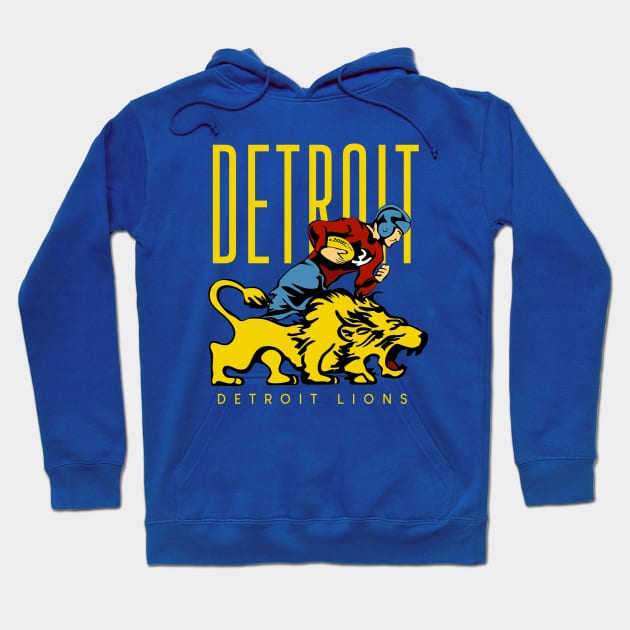 detroit lions yellow retro grunge Hoodie by vegard pattern gallery